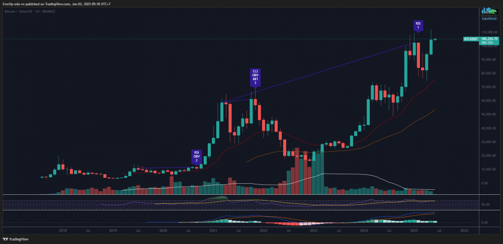 Biểu đồ BTC/USDT khung tháng (M)